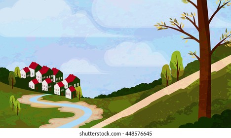 Idyllic rural landscape