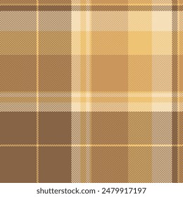 Idyllic tartan texture background, season check pattern fabric. Good plaid vector textile seamless in orange and amber colors palette.