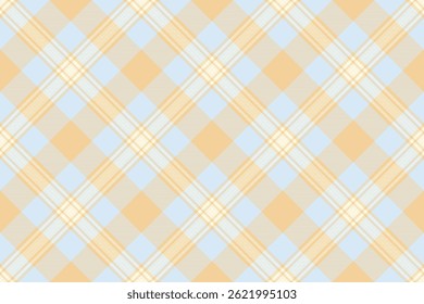 Tartán de Vector textil idílico, embalaje de verificación de fondo sin fisuras. Funda nórdica de tela de patrón de textura a cuadros en ámbar y paleta de colores claros.