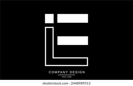 IE, EI Abstract Letters Logo Monogram Design Icon Font