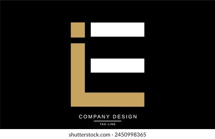 IE, EI Abstract Letters Logo Monogram Design Icon Font