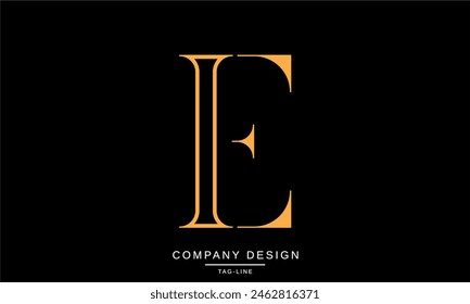 IE, EI Abstract Letters Logo Monogram Design Vector Font