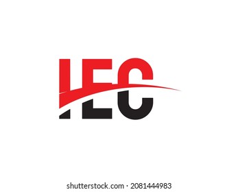 Letra IEC Ilustración del vector de diseño del logotipo inicial