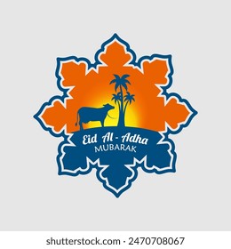 Ied Al Adha logo vector graphic illustration on background 