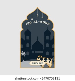Ied Al Adha logo vector graphic illustration on background 