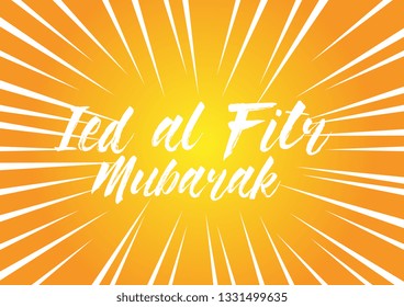 ied al fitr mubarak has mean muslim event, beautiful greeting card background or banner with pop art theme. design illustration