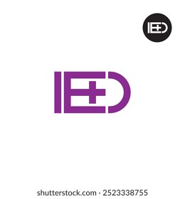 Design de Monograma de Letra de Logotipo IED