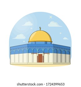 ied mubarak collection vector mosque icon or al aqsa palestine