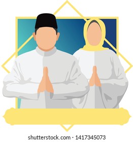 Ied Mubarak Greeting Vector Illustration