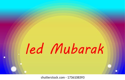 Ied mubarak whose color is red and a moon behind it