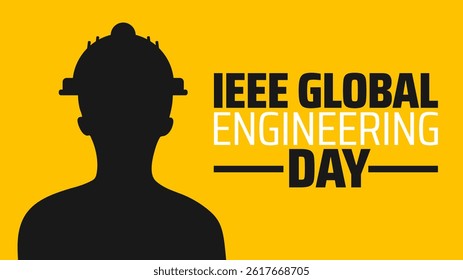IEEE Global Engineering Day background banner or poster design template. observed every year in May. Holiday concept. Use to any Template, card, poster, placard, template.