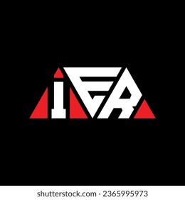 Diseño del logotipo de la letra triangular IER con forma triangular. Monograma de diseño del logotipo del triángulo IER. Plantilla de logotipo vectorial de triángulo IER con color rojo. Logo triangular IER Diseño sencillo, elegante y lujoso.
