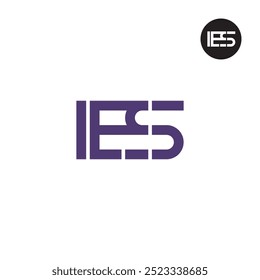 Design de Monograma de Letra de Logotipo IES