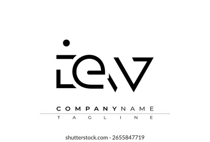 IEW abstraktes Briefdesign. Modernes Business-Logo-Design mit abstrakter Typografie und zeitgenössischem Stil