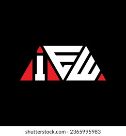 IEW triangle letter logo design with triangle shape. IEW triangle logo design monogram. IEW triangle vector logo template with red color. IEW triangular logo Simple, Elegant, and Luxurious design.