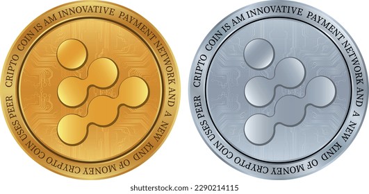 iExec-rlc coin vector illustrations. 3d illustration