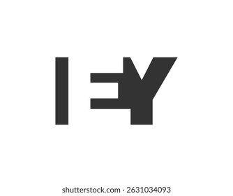 IEY logo design. Initial letter I E Y bold font style for tech startups, consulting, corporate branding. Creative company name, headlines typography identity, trendy logotype. Vector illustration.