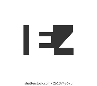 IEZ logo design. Initial letter I E Z bold font style for tech startups, consulting, corporate branding. Creative company name, headlines typography identity, trendy logotype. Vector illustration.