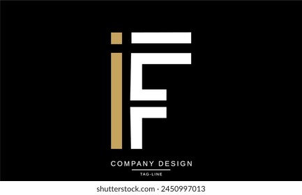 IF, FI Letras Abstractas Logo Monograma Diseño Fuente Icono