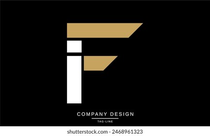 IF, FI Letras Abstractas Logo Monograma Diseño Fuente Icono