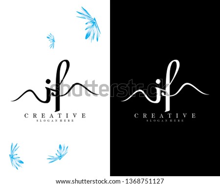 if, fi letter creative logo design vector