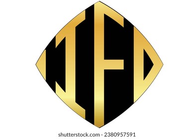 IFD, IF, FD, logotipos. Resumen diseño inicial del logotipo del alfabeto en monograma
