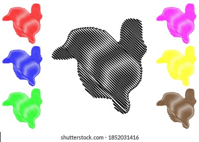 Ife City (Federal Republic of Nigeria, Osun State) map vector illustration, scribble sketch City of Ife map