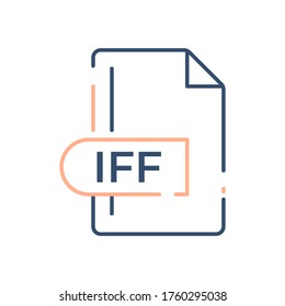 IFF File Format Icon. IFF extension line icon.