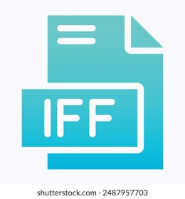 IFF File Format Vector Icon, Isolated Gradient Vector Icon.