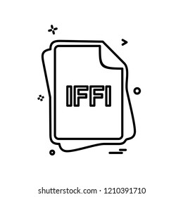 IFFI file type icon design vector