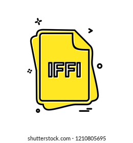 IFFI file type icon design vector