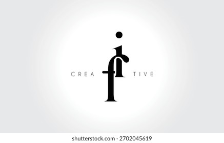 IFif Elegant Serif Monogram Logo – Luxury Lowercase Typographic Lettermark for Modern Branding