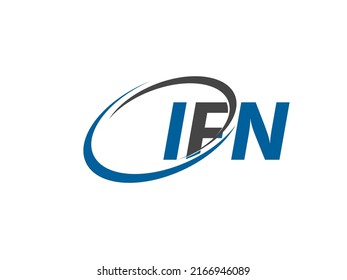 Ifn Letter Creative Modern Elegant Swoosh Stock Vector (Royalty Free ...