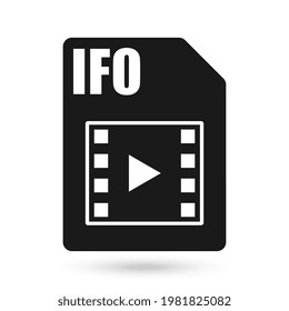 IFO File Icon, Flat Design Style