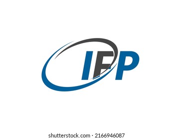 Letra IFP diseño creativo elegante del logo de swoosh
