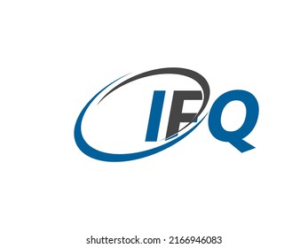 IFQ letter creative modern elegant swoosh logo design