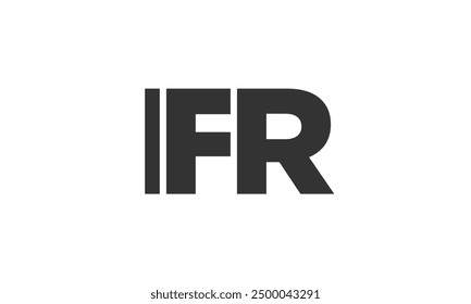 IFR logo design template with strong and modern bold text. Initial based vector logotype featuring simple and minimal typography. Trendy company identity ideal for businesses brand presence.