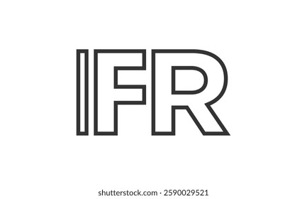 IFR logo design template with strong and modern bold text. Initial based vector logotype featuring simple and minimal typography. Trendy company identity ideal for businesses brand presence.