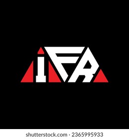 Diseño del logotipo de la letra triangular IFR con forma triangular. Monograma de diseño del logotipo del triángulo IFR. Plantilla de logotipo vectorial de triángulo IFR con color rojo. Logo triangular de IFR Diseño sencillo, elegante y lujoso.