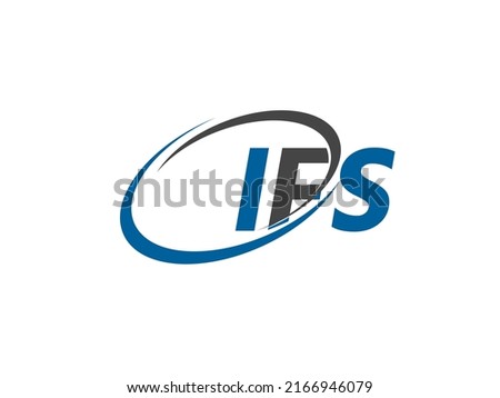 IFS letter creative modern elegant swoosh logo design