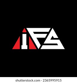 Diseño de logotipo de letras triangulares IFS con forma triangular. Monograma de diseño del logotipo del triángulo IFS. Plantilla de logotipo vectorial de triángulo IFS con color rojo. Logo triangular IFS Diseño sencillo, elegante y lujoso.