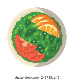 Ilustración de comida fresca iftar vector