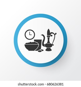 Iftar Icon Symbol. Premium Quality Isolated Meal Eaten Element In Trendy Style.