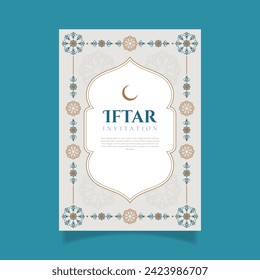 Iftar invitation template. Ramadan kareem. - Vector.