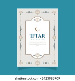 Iftar invitation template. Ramadan kareem. - Vector.