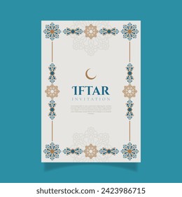 Iftar invitation template. Ramadan kareem. - Vector.