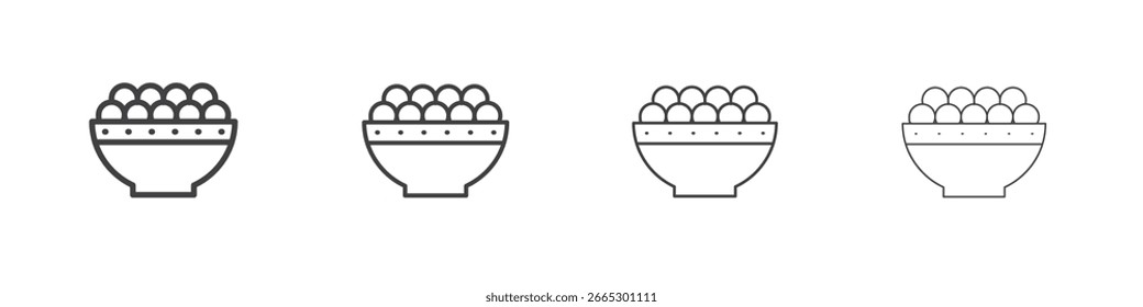 Iftar meal ramadan icon concept outline symbol design.