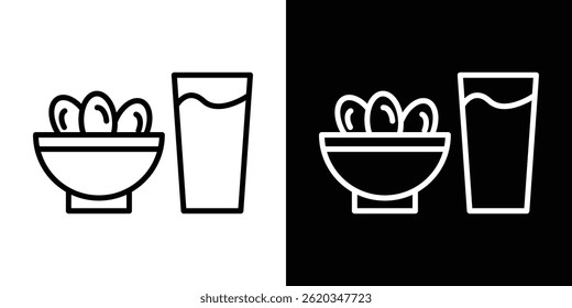 Icono de ramadán de comida iftar Vector para Web y App móvil. Símbolo aislado.