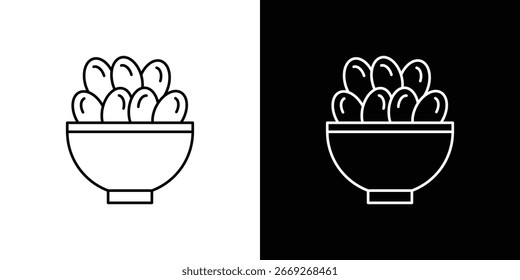 Icono de ramadán de comida iftar símbolo de signo de Vector