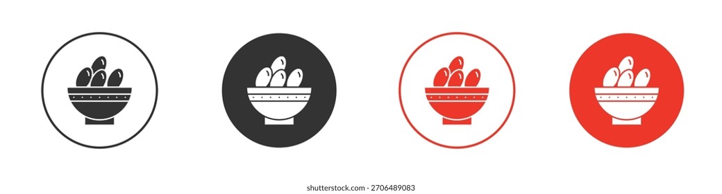 Icono de ramadán de comida Iftar. Diseño de Vector de Web